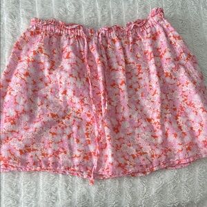 Nordstrom: Abound Pink and Orange Floral Midi Skirt